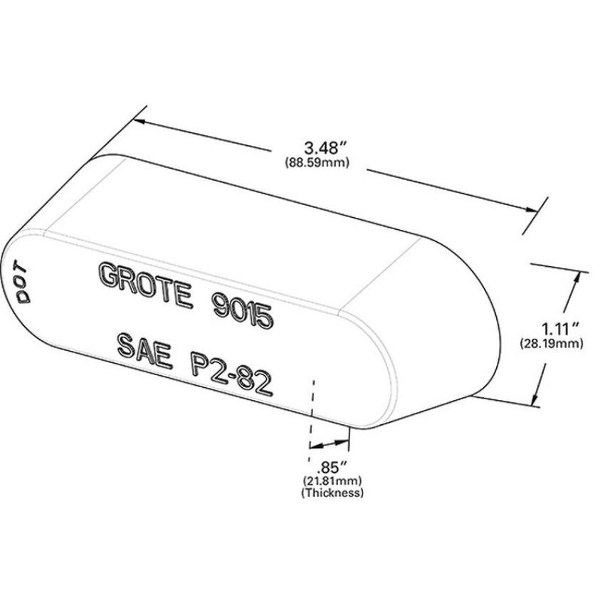 GROTE LIGHTING 90152 Clearance Marker Replacement Lenses, Red