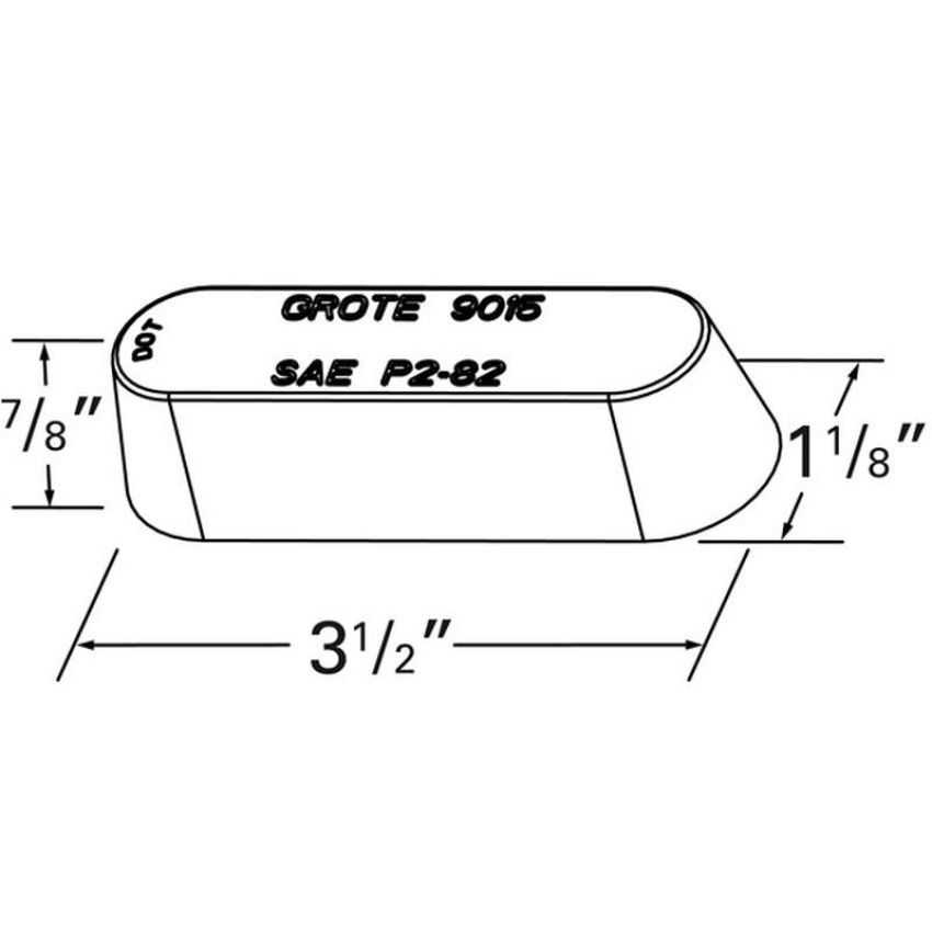 GROTE LIGHTING 90153 Clearance Marker Replacement Lenses, Amber