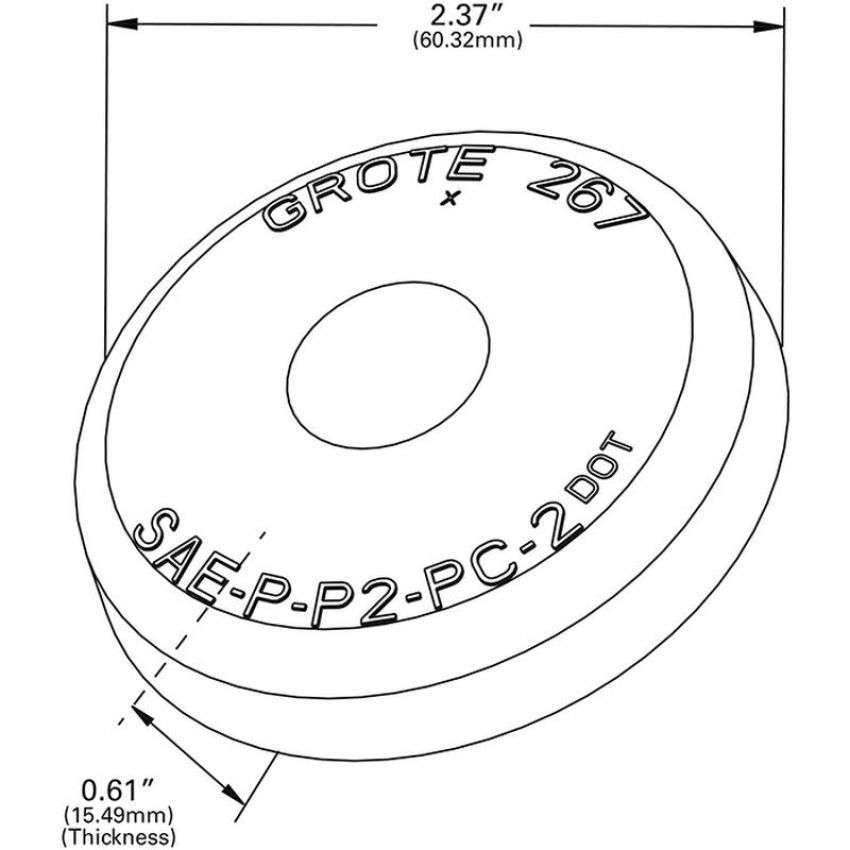 GROTE LIGHTING 90163 Clearance Marker Replacement Lenses, 2½