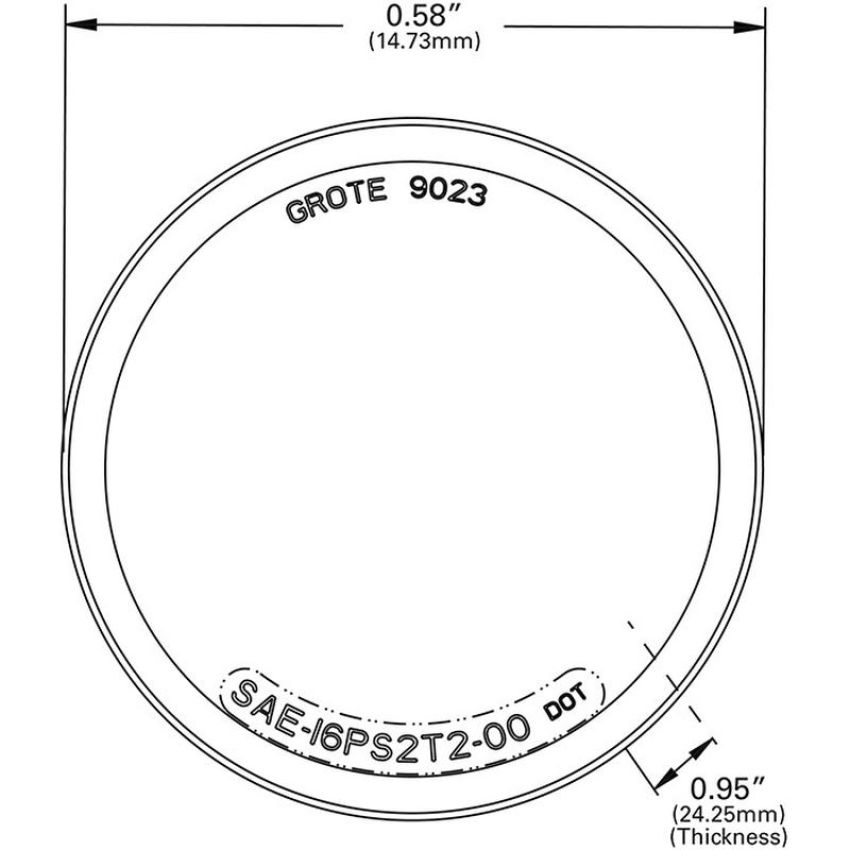 GROTE LIGHTING 90233 Stop Tail Turn Replacement Lenses, Amber
