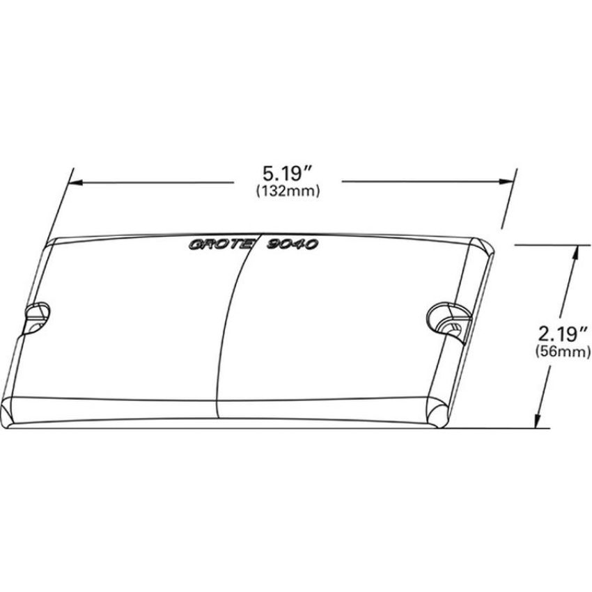 GROTE LIGHTING 90401 Interior Replacement Lens, Economy Dome Lens, Clear