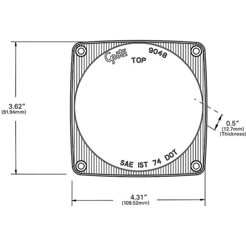 GROTE LIGHTING 90483 Stop Tail Turn Replacement Lenses, Amber