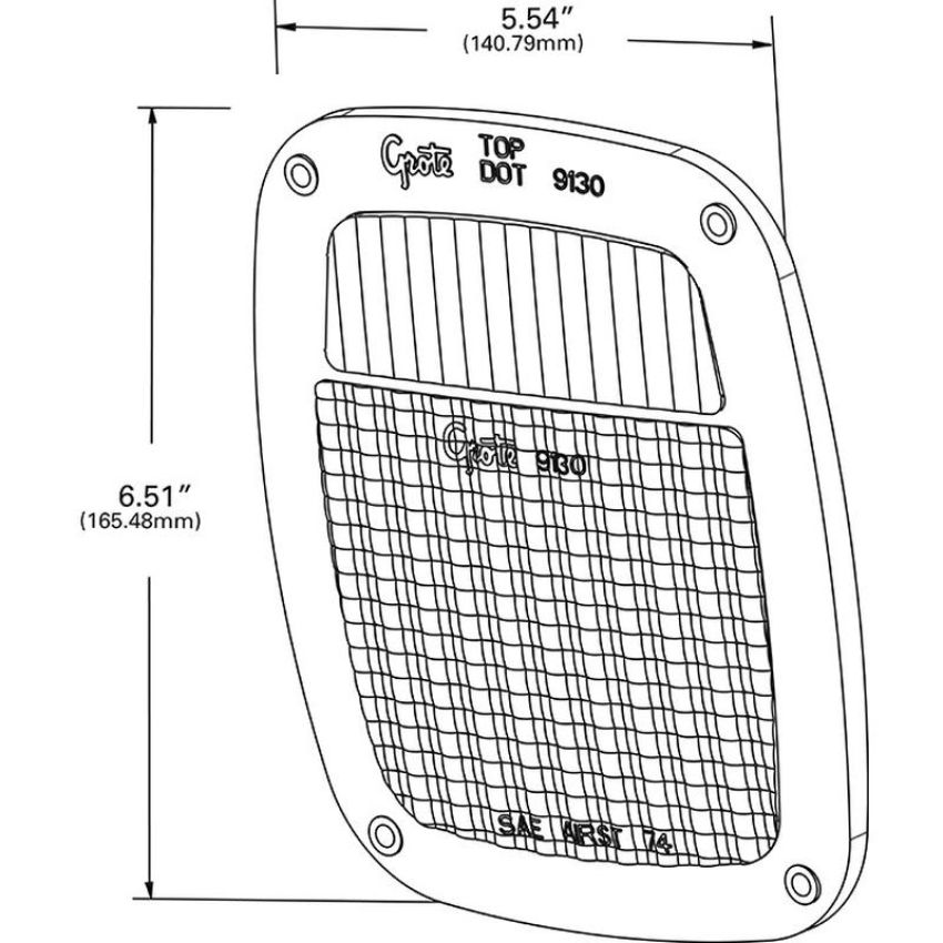 GROTE LIGHTING 91302 Stop Tail Turn Replacement Lenses, Red