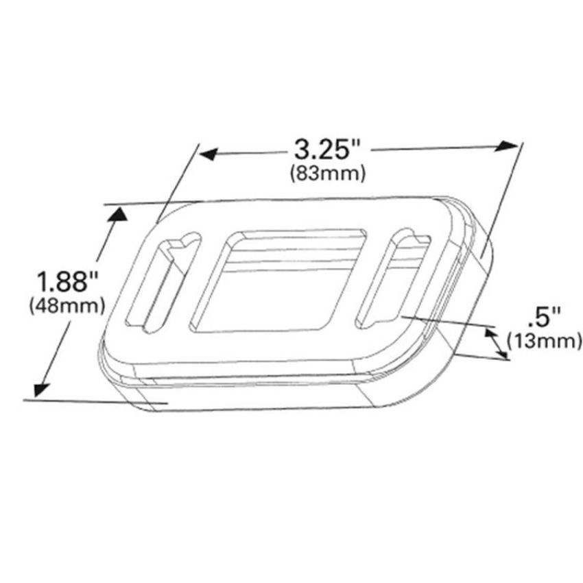 GROTE LIGHTING 91380 Grommets For Small Rectangular Lights, PVC, Black
