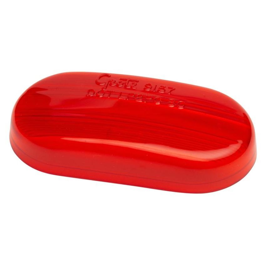 GROTE LIGHTING 91572 Clearance Marker Replacement Lenses, Two-Bulb Oval Lens, Red