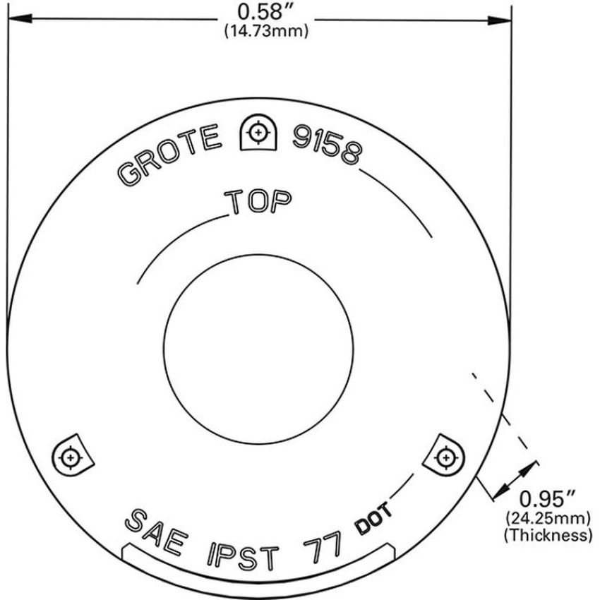 GROTE LIGHTING 91581 License Backup Replacement Lenses, Clear
