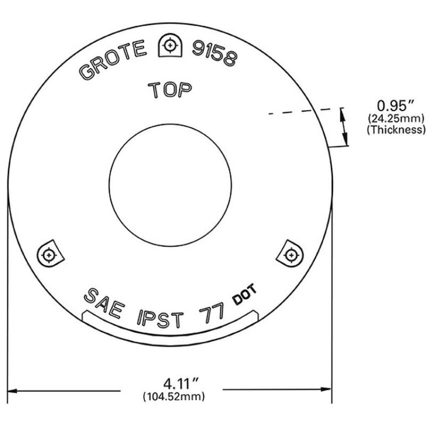 GROTE LIGHTING 91582 Stop Tail Turn Replacement Lenses, Red