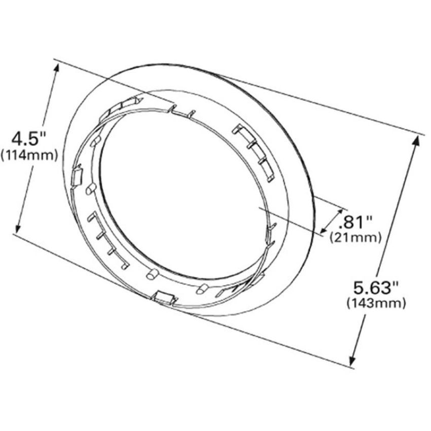 GROTE LIGHTING 93553 Snap-In Theft-Resistant Flange For 4