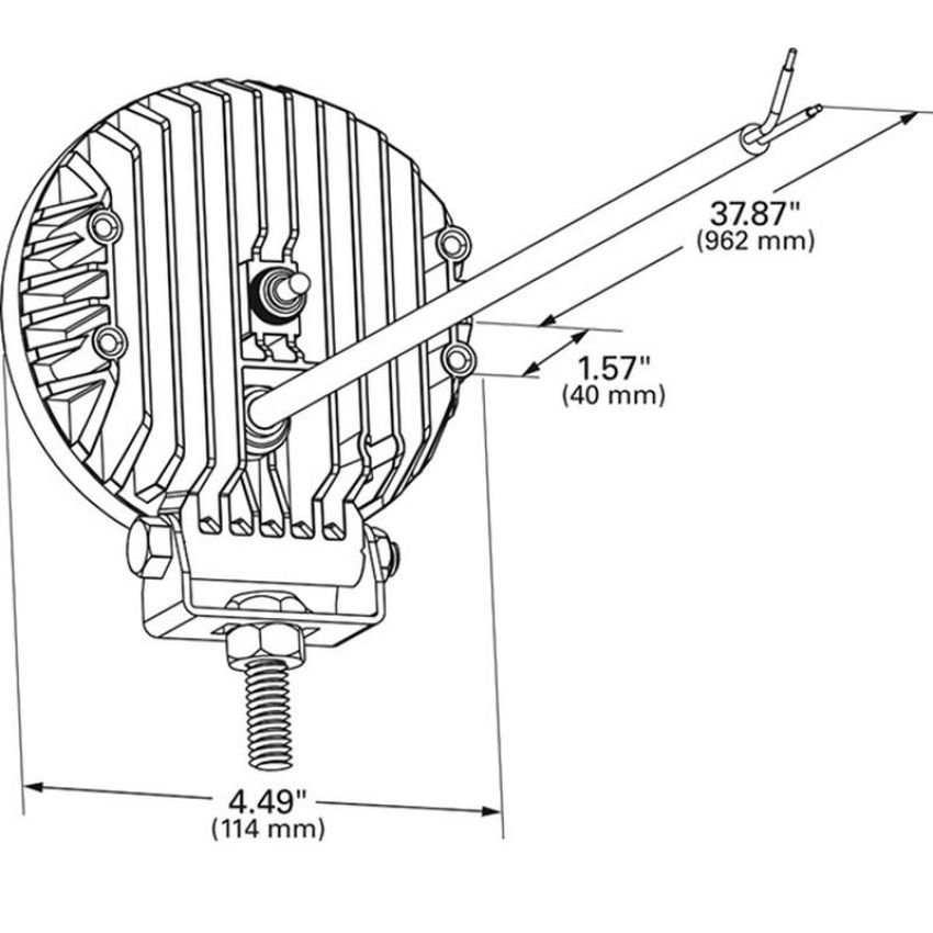 GROTE LIGHTING BZ121-5 BriteZone™ LED Work Lights, 1900 Raw Lumens, Round With Switch