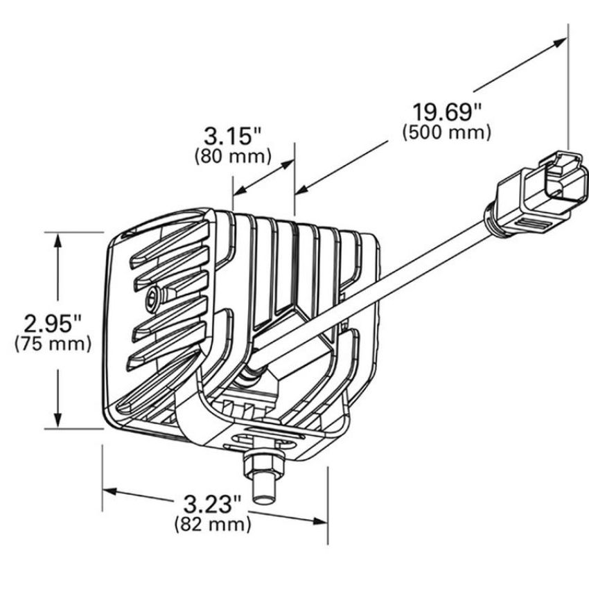 GROTE LIGHTING BZ221-5 BriteZone™ LED Work Lights, 4800 Raw Lumens, Small Cube