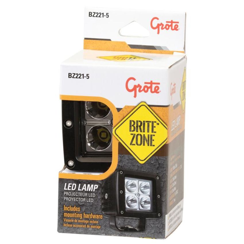 GROTE LIGHTING BZ221-5 BriteZone™ LED Work Lights, 4800 Raw Lumens, Small Cube