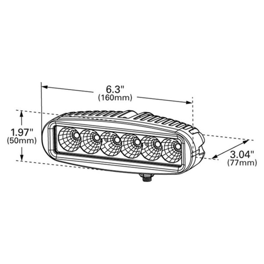 GROTE LIGHTING BZ301-5 BriteZone™ LED Work Lights, 1400 Raw Lumens, Slim