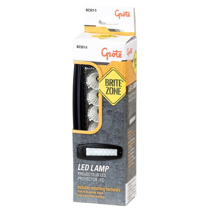 GROTE LIGHTING BZ321-5 BriteZone™ LED Work Lights, 3600 Raw Lumens, Recessed