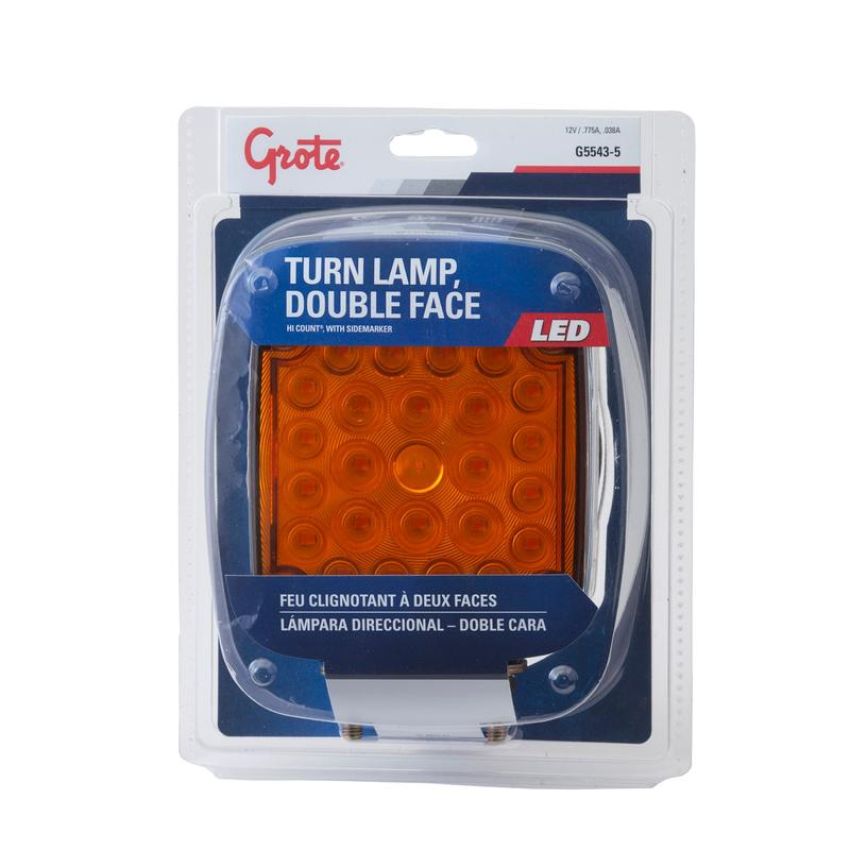 GROTE LIGHTING G5543-5 YEL, HI CNT™ LED LMP,2 SIDED,W/SIDE MKR