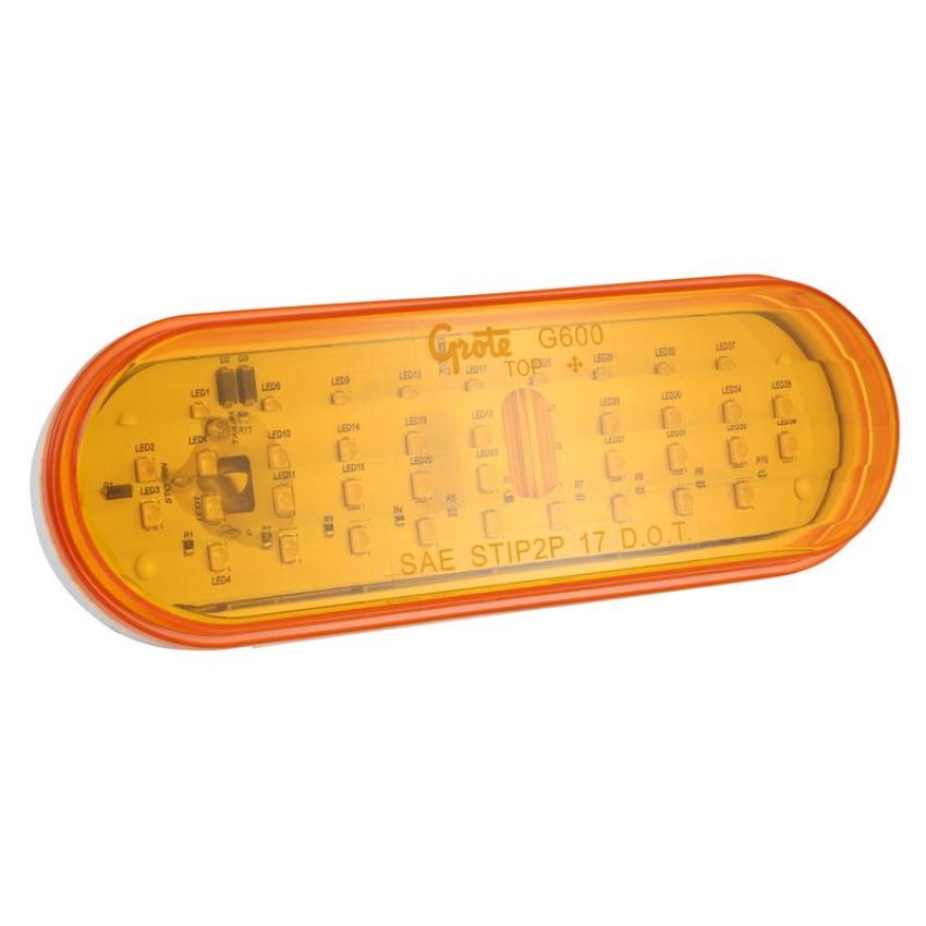 GROTE LIGHTING G6003 Hi Count® Oval LED Stop Tail Turn Light, Front or Rear Turn, Amber