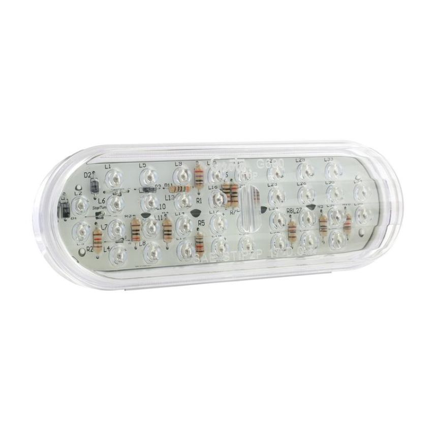 GROTE LIGHTING G6012 Hi Count® Oval LED Stop Tail Turn Light, Red w/ Clear Lens