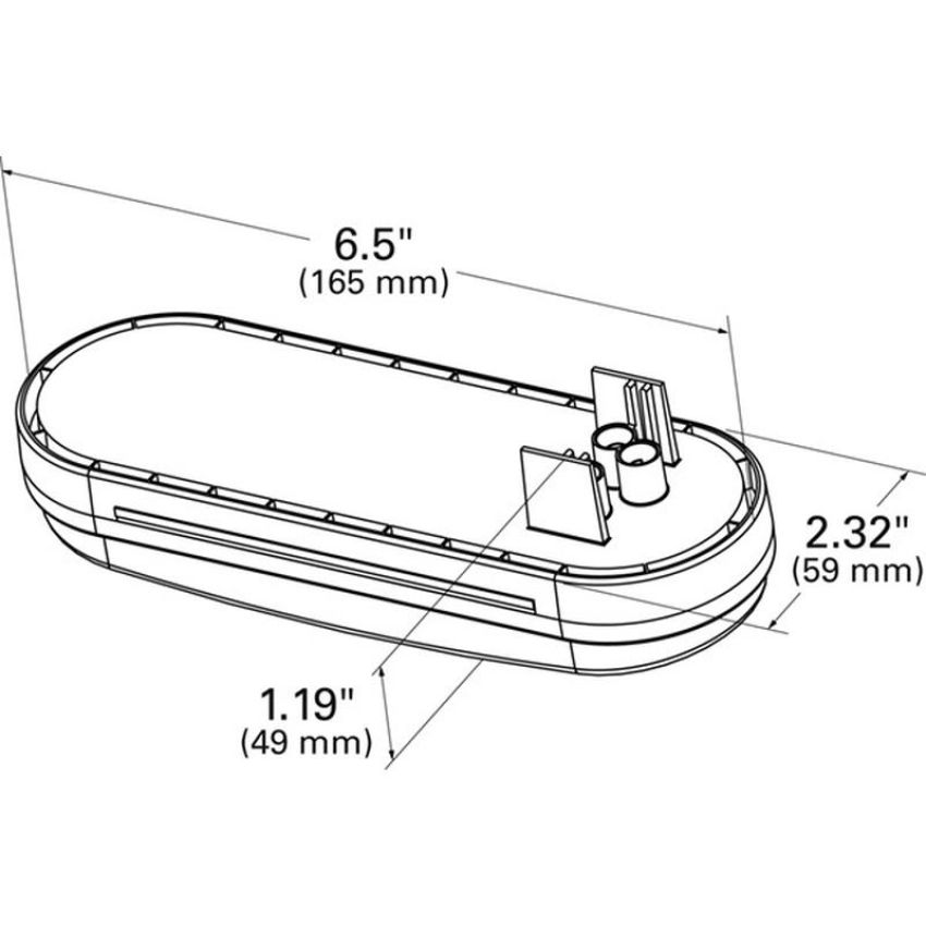 GROTE LIGHTING G6013 Hi Count® Oval LED Stop Tail Turn Light, Front or Rear Turn, Amber w/ Clear Lens