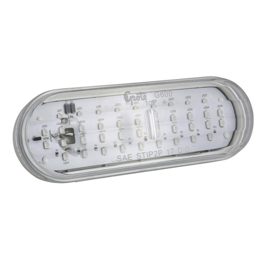 GROTE LIGHTING G6013 Hi Count® Oval LED Stop Tail Turn Light, Front or Rear Turn, Amber w/ Clear Lens