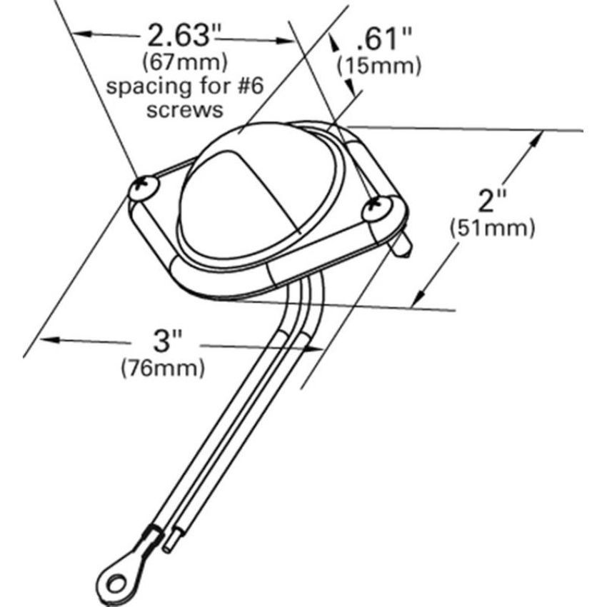 GROTE LIGHTING G6261 Hi Count® LED Courtesy Light, Steel