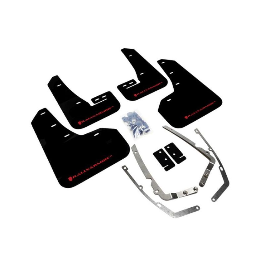 Rally Armor MF37-UR-BLK/RD Black Mud Flap/Red Logo