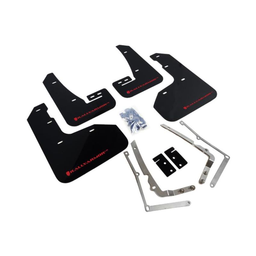 Rally Armor MF40-UR-BLK/RD Black Mud Flap/Red Logo