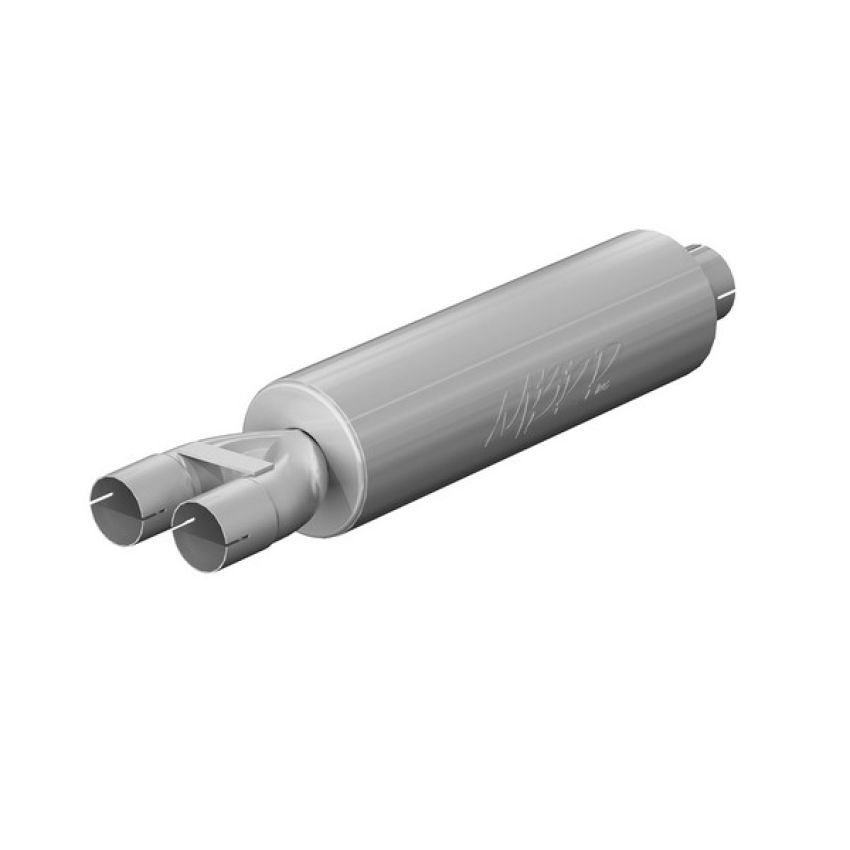 MBRP Exhaust GP120810 3in. ID inlet/dual 2.5in. ID outlet; 30in. Muffler; Mild Tone; AL