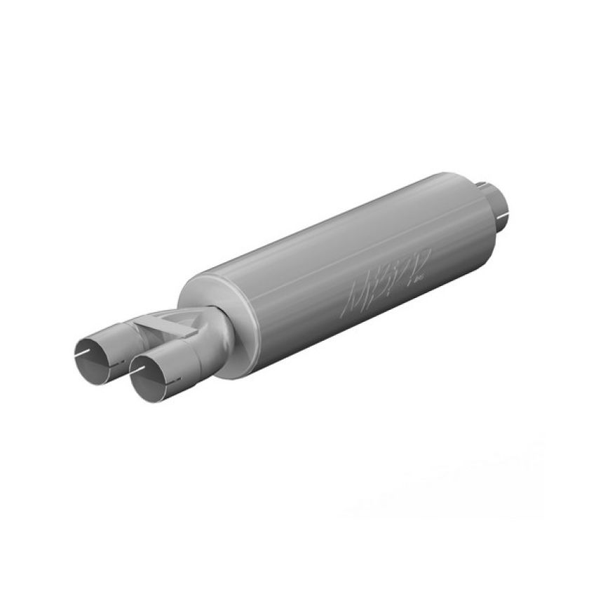 MBRP Exhaust GP190810 3in. ID inlet/dual 2.5in. ID outlet; 30.5in. Muffler; Mild Tone; T409