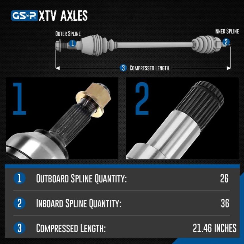 GSP 4107023 Polaris CV Axle Assembly