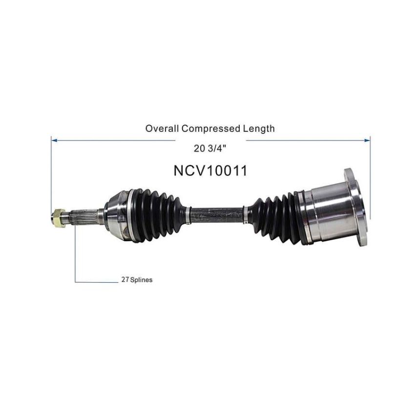 GSP NCV10011 Buick, Cadillac, Oldsmobile CV Axle Assembly  - Front Left