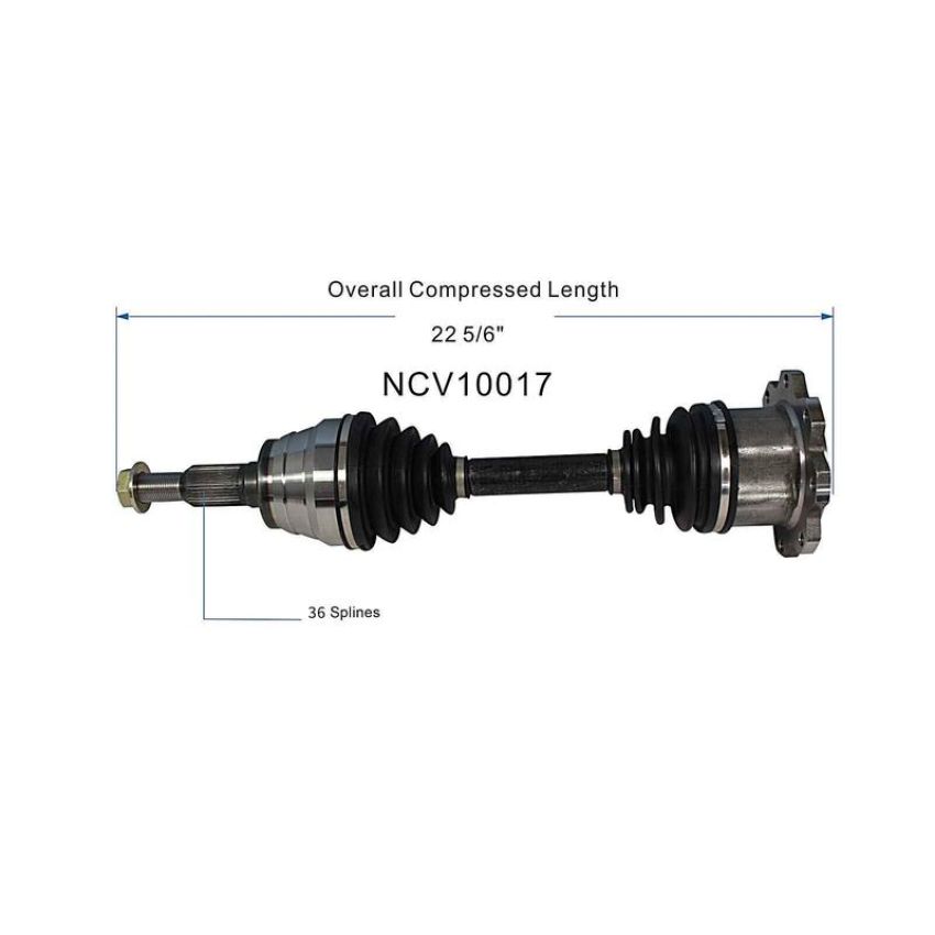 GSP NCV10017 Chevrolet, GMC CV Axle Assembly  - Front