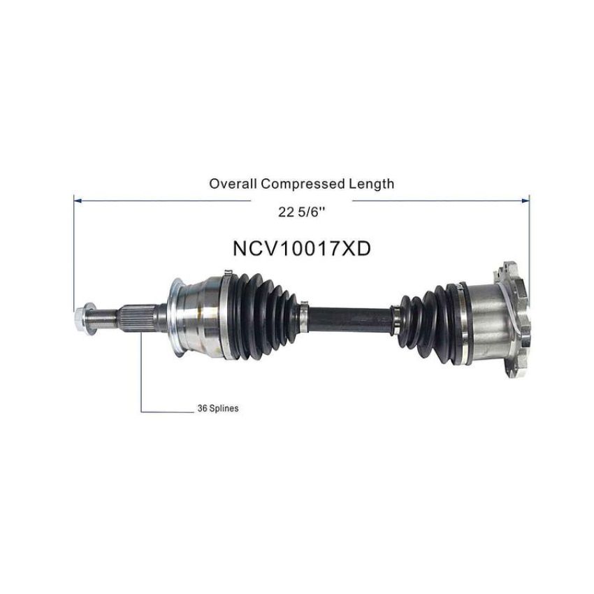 GSP NCV10017XD Chevrolet, GMC CV Axle Assembly  - Front