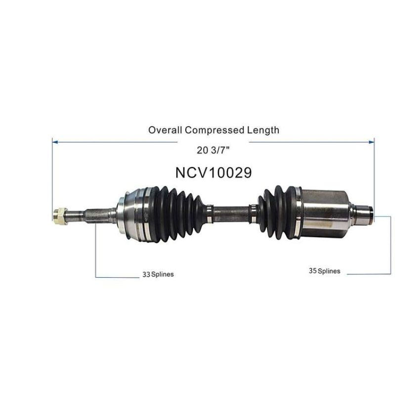 GSP NCV10029 Buick, Chevrolet, Oldsmobile, Pontiac... (FWD) CV Axle Assembly  - Front Left