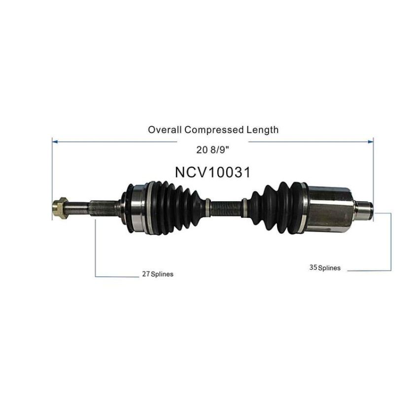 GSP NCV10031 Buick, Chevrolet, Oldsmobile, Pontiac... (FWD) CV Axle Assembly  - Front Left