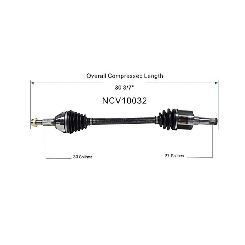 GSP NCV10032 03-07 Cadillac CTS CV Axle Assembly  - Rear Left