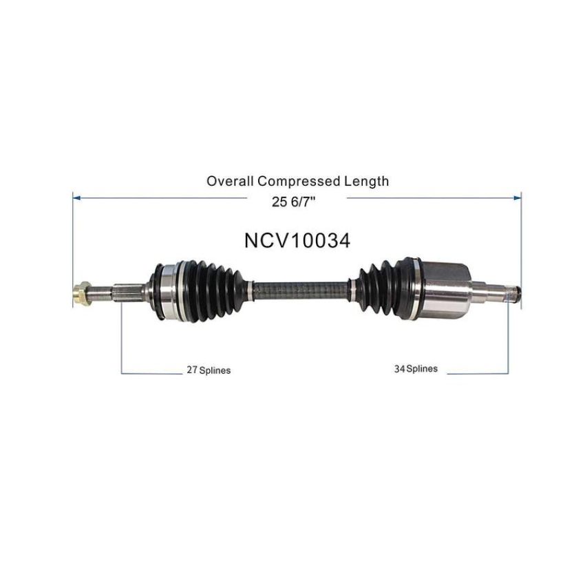 GSP NCV10034 Buick, Chevrolet, Oldsmobile, Pontiac... (FWD) CV Axle Assembly  - Front Right
