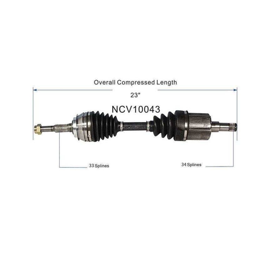 GSP NCV10043 Buick, Cadillac, Chevrolet, Oldsmobile... CV Axle Assembly