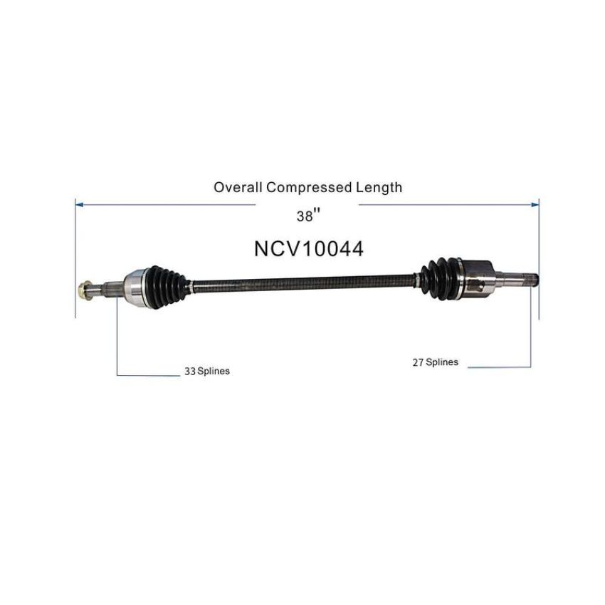 GSP NCV10044 Buick, Chevrolet, GMC, Saturn... CV Axle Assembly  - Rear Left