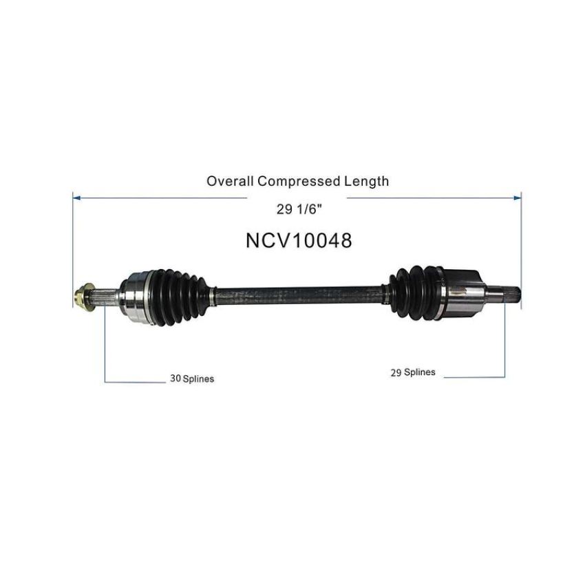 GSP NCV10048 11-13 Honda Odyssey CV Axle Assembly  - Front Left