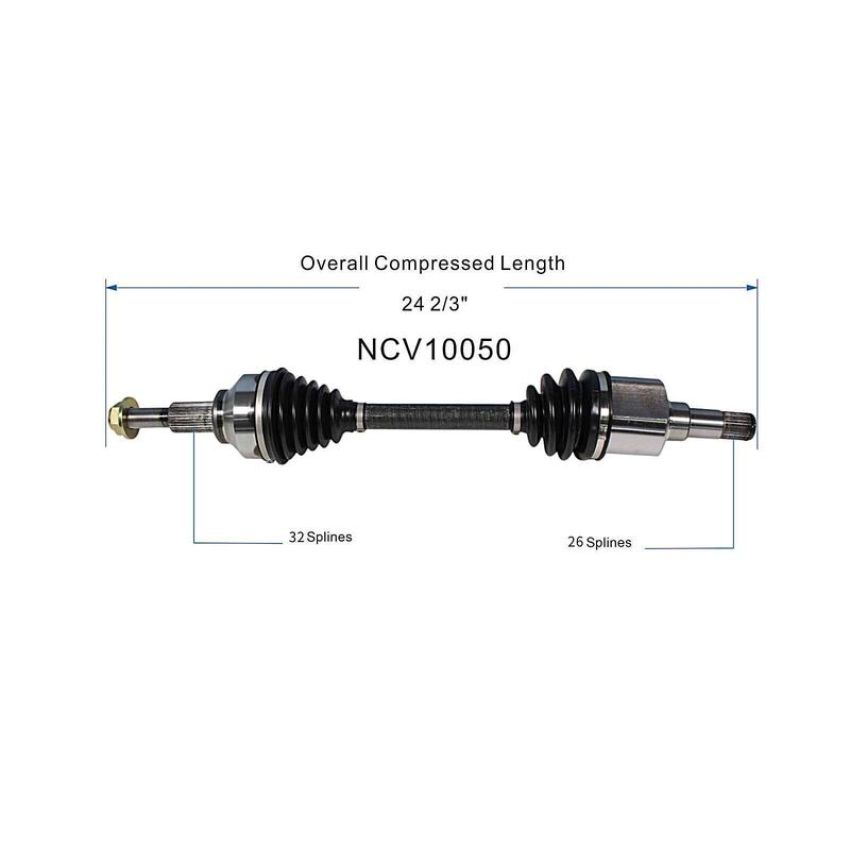 GSP NCV10050 08-09 Dodge Caliber SRT-4 CV Axle Assembly  - Front Left