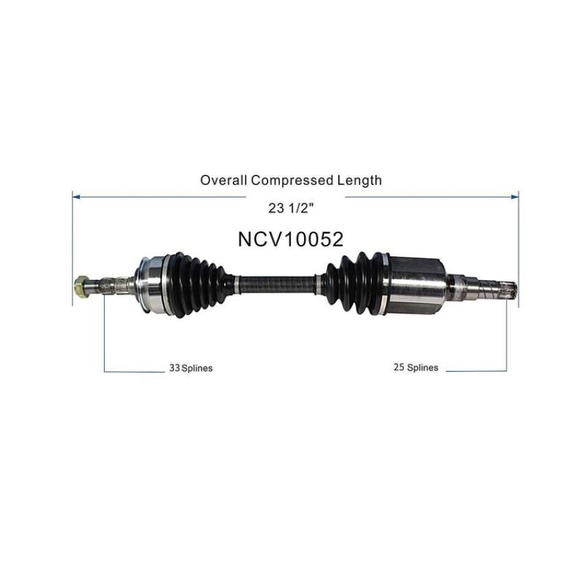 GSP NCV10052 Chevrolet (1.4, 1.8) CV Axle Assembly  - Front Left