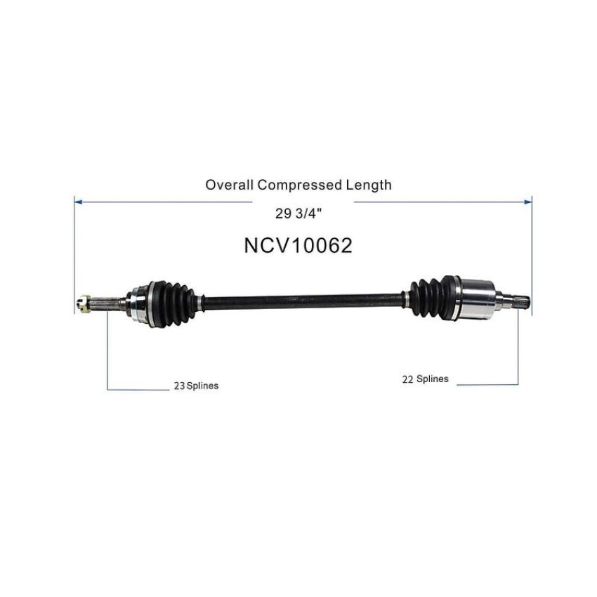GSP NCV10062 Chevrolet, Pontiac CV Axle Assembly  - Front Right