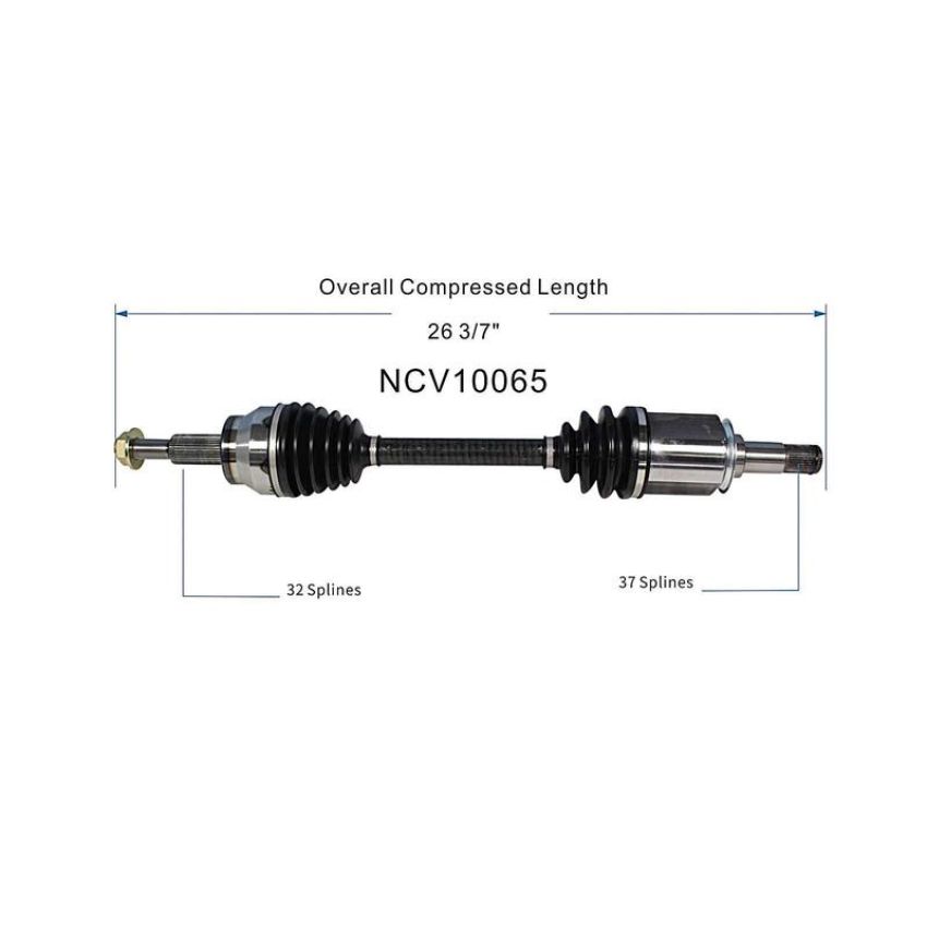 GSP NCV10065 Dodge, Jeep (3.0, 3.6, 5.7, 6.4) CV Axle Assembly  - Front Left