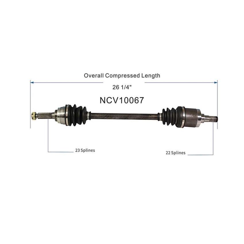 GSP NCV10067 Chevrolet, Pontiac CV Axle Assembly  - Front Left