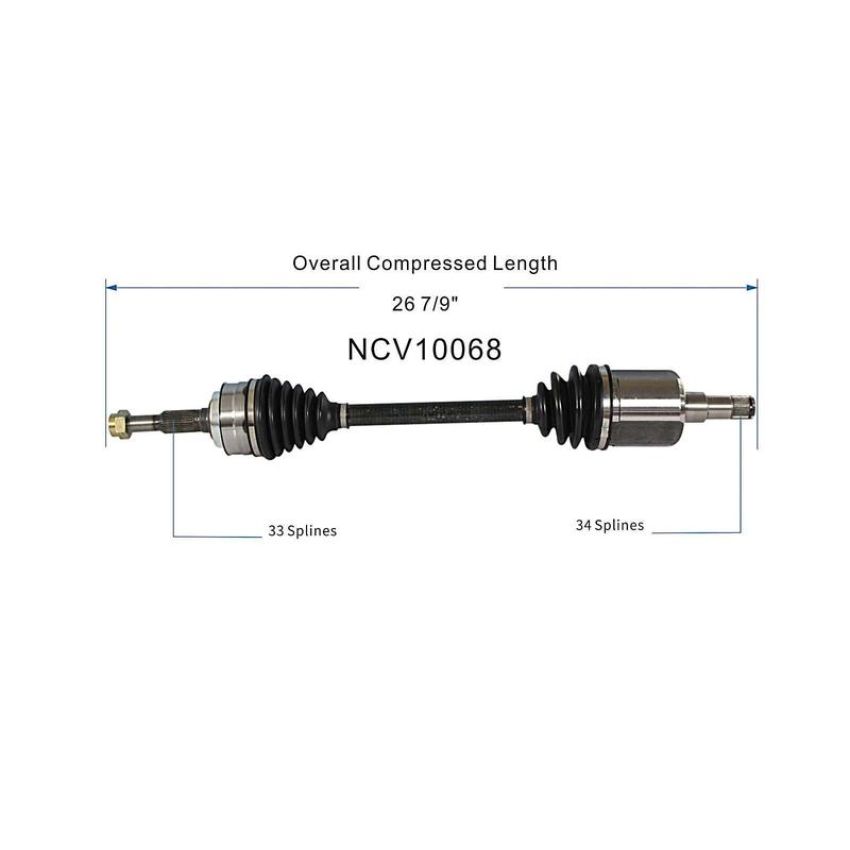 GSP NCV10068 Buick, Chevrolet, Oldsmobile, Pontiac... (FWD) CV Axle Assembly