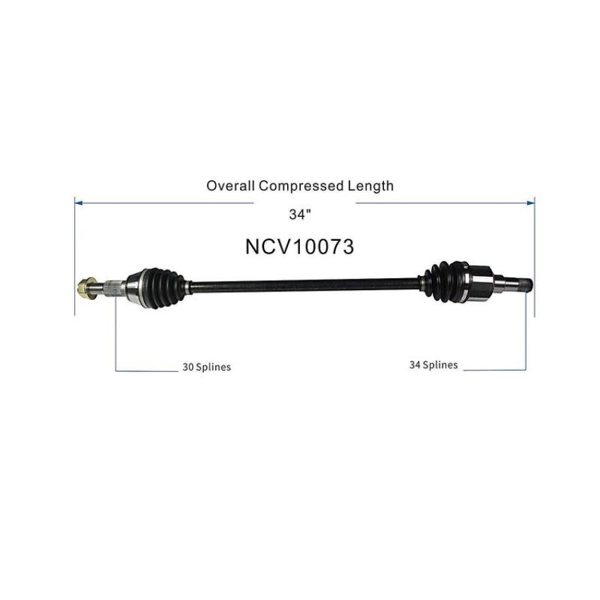 GSP NCV10073 Chevrolet, GMC CV Axle Assembly  - Rear Right