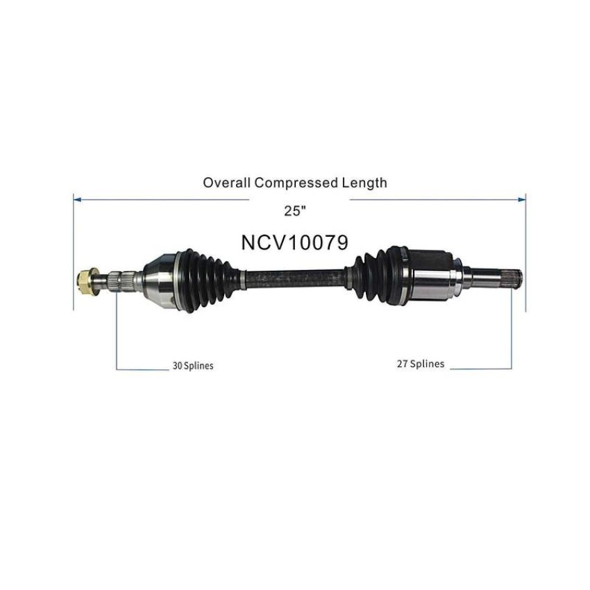 GSP NCV10079 10-16 Cadillac SRX (3.0) CV Axle Assembly  - Front Left