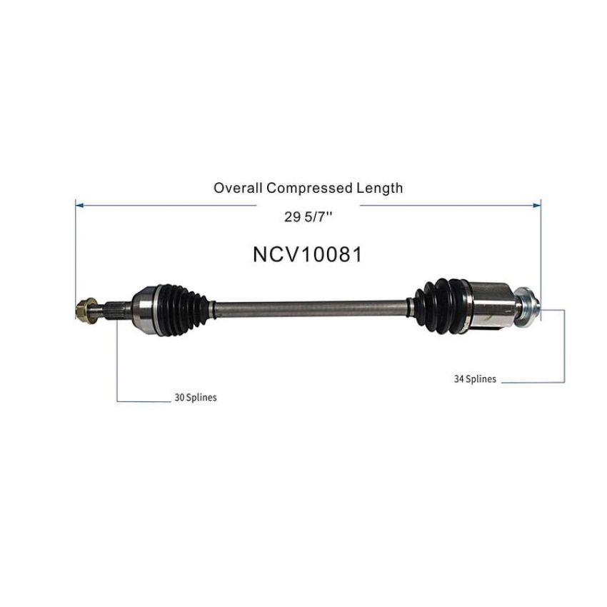 GSP NCV10081 Chevrolet, Pontiac (AWD) CV Axle Assembly  - Front Right