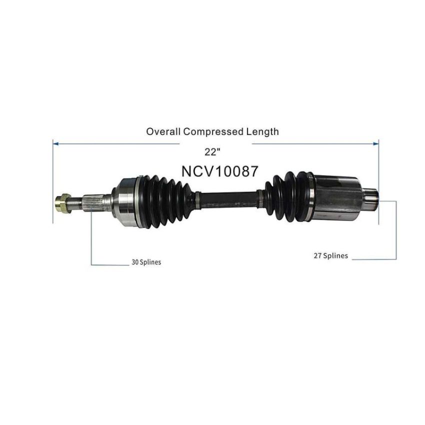 GSP NCV10087 Chevrolet, GMC (3.0, 3.6) CV Axle Assembly  - Front Right