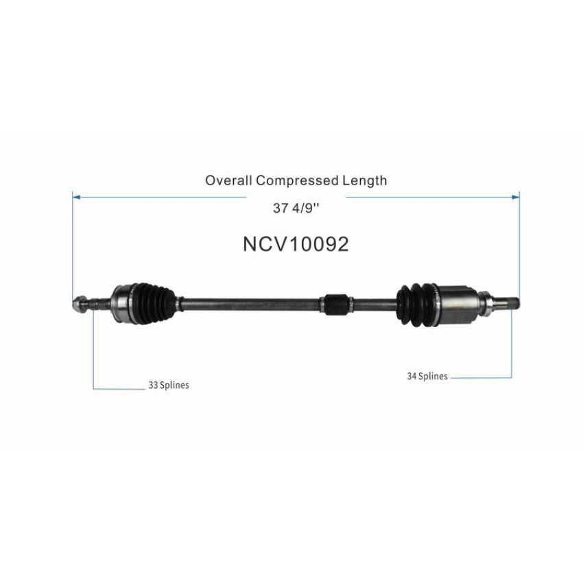 GSP NCV10092 Chevrolet (1.4) CV Axle Assembly  - Front Right