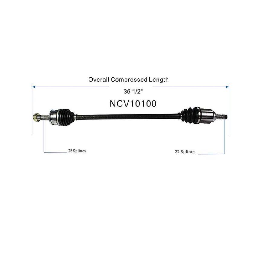 GSP NCV10100 12-18 Chevrolet Sonic (1.8) CV Axle Assembly  - Front Right